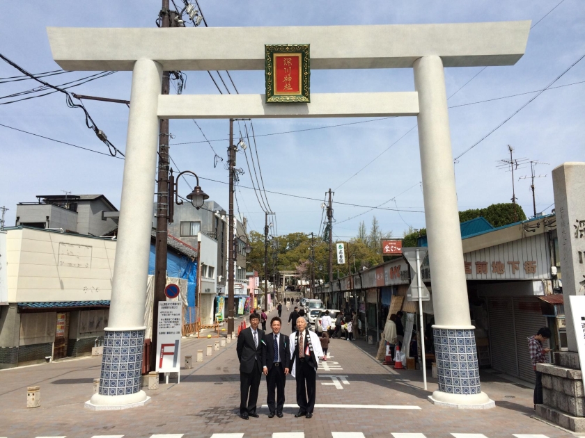 瀬戸深川神社　一ノ鳥居再建工事-1